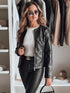 DAMEN KUNSTLEDERJACKE MIT FIGURBETONTEM SCHNITT